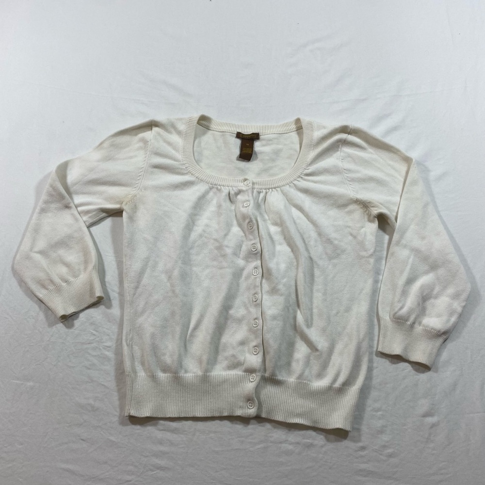 Copper Key Cardigan Sweater Women’s Medium Button Down white cropped